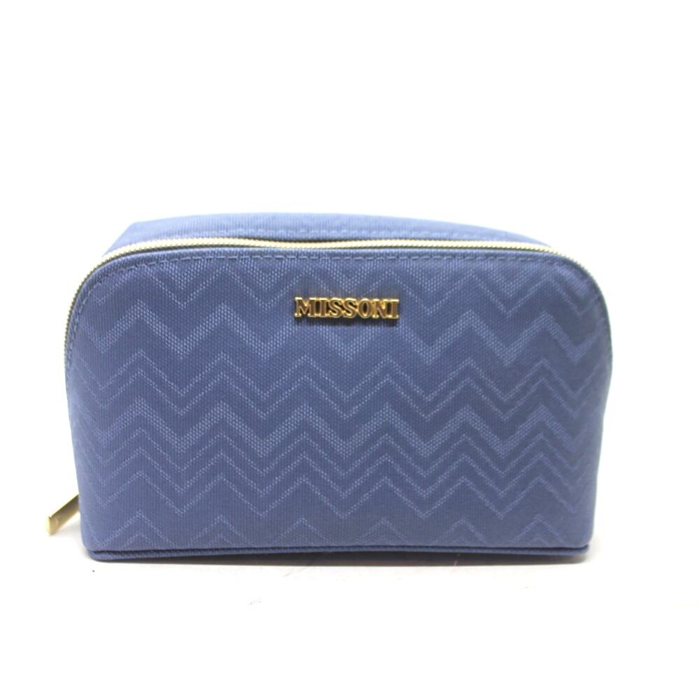 Missoni for Delta Blue Chevron Cosmetic Bag NEW